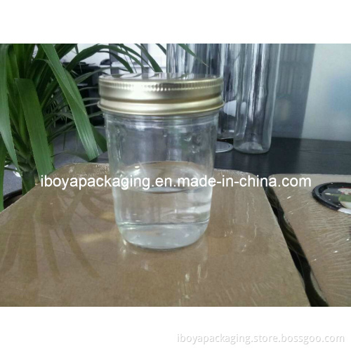 250ml Mason Jar with Silver/Gold Lid
